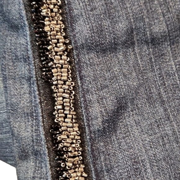 hudson Luna Crop Super Skinny Glam Beaded Jeans - Picture 10 of 10